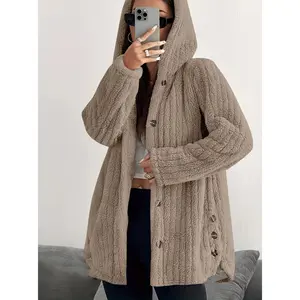 Pink Jacket For Women,Womens Fleece Jacket Fall Winter Full Zip Sherpa Coat With Hood,Fuzzy Jackets For Women,Fuzzy Fleece Jacket