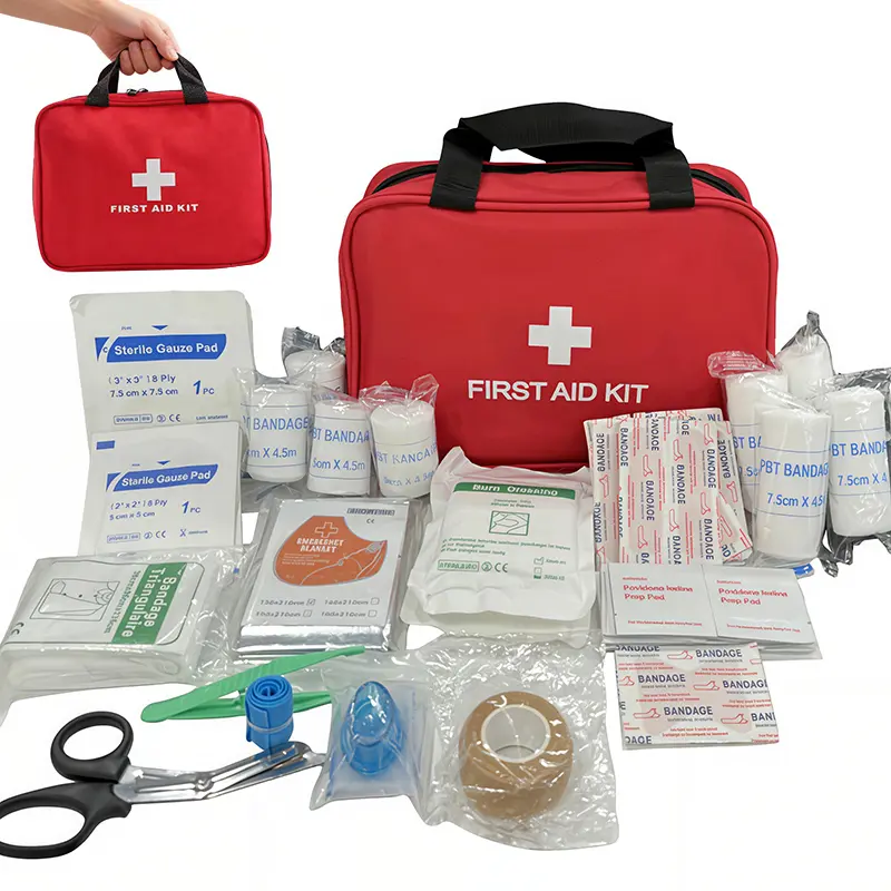 160 Piece Waterproof First Aid Kit, Complete Emergency Survival Kit with Bandages, Trauma Supplies & Car Escape Tool, Portable Medical Kit for Home, Car, Travel, Camping and Outdoor Adventures