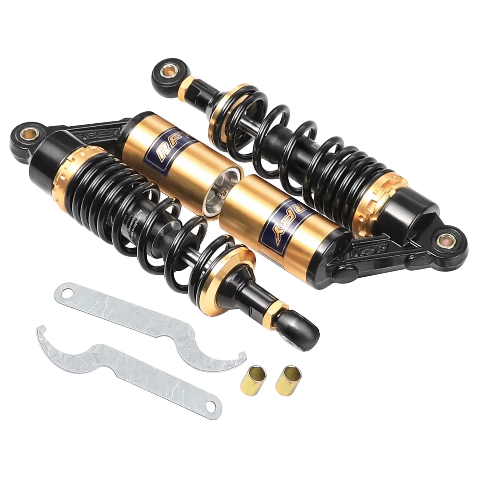 A Pair 280mm 11 Inch Motorcycle Rear Air Shock Absorber Suspension - 330LBS, 65mm 2.56 Inch Travel Length, Adjustable - for Pit Dirt Bike ATV UTV Go Kart Golf Cart Buggy Quad Dune Drift Trike Mobility
