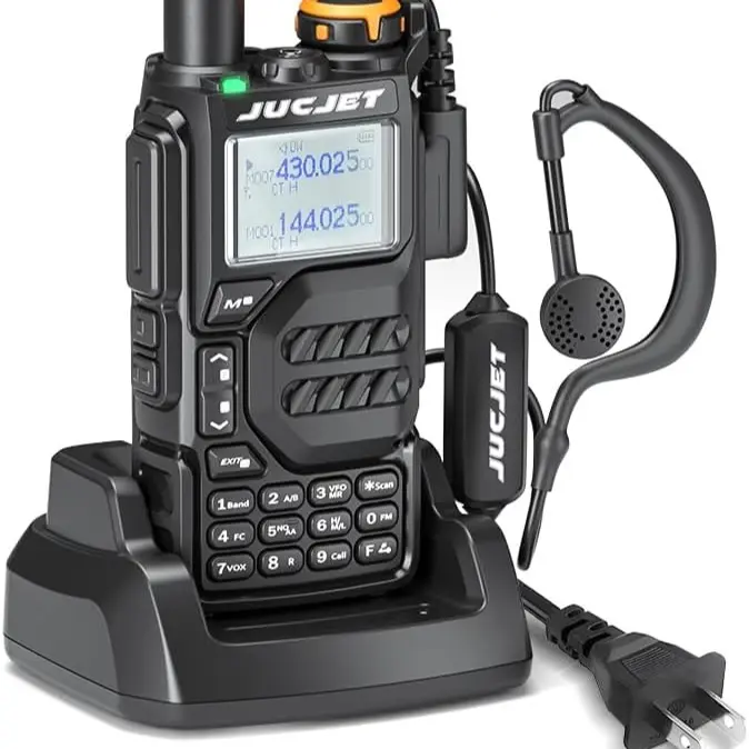 UV-K5 Antenna Walkie Talkies - Rechargeable Long Range 2-Way Radios with 200 Channels, LED Flashlight, VOX, Scan, LCD Display for Adults (1 Pack)