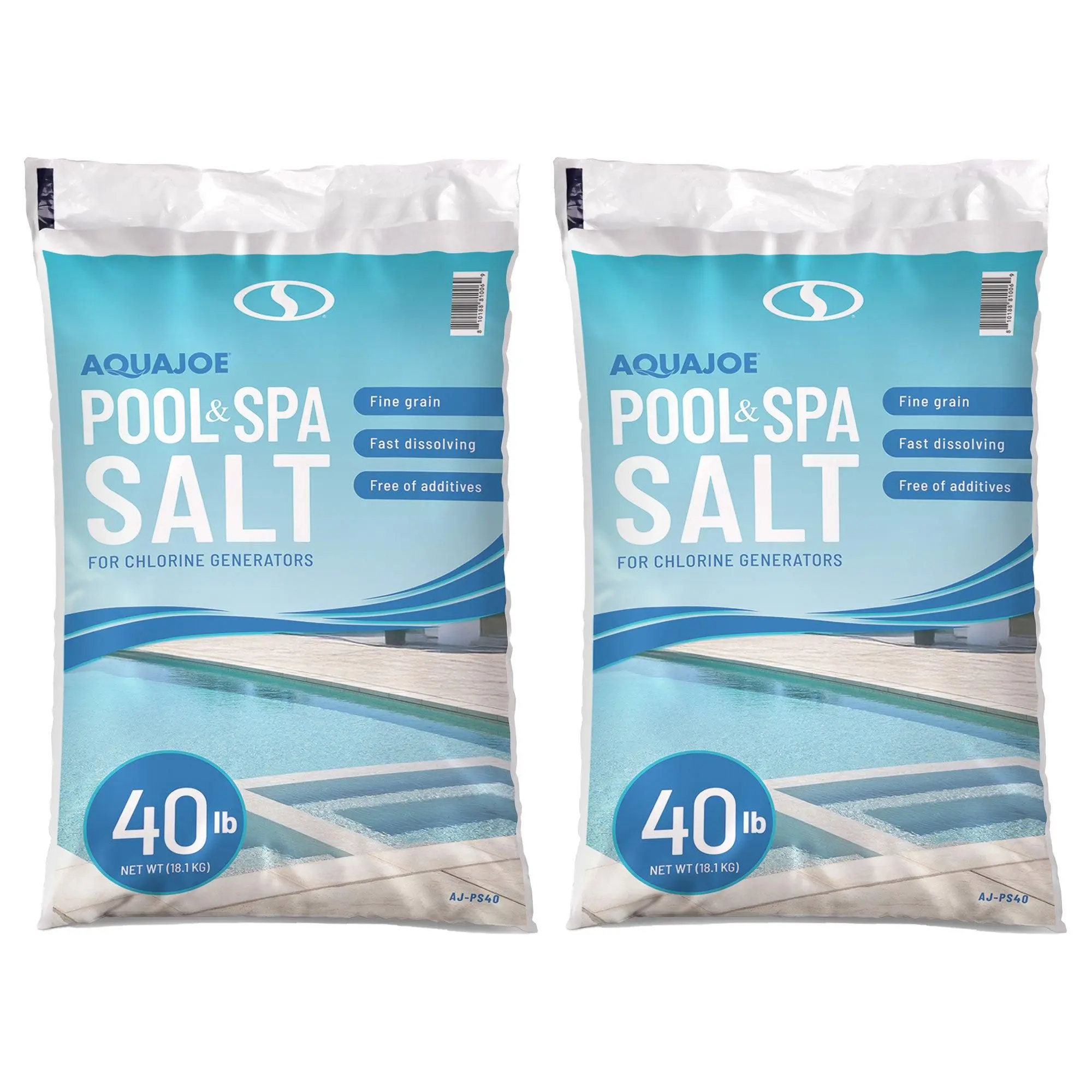 Aqua Joe 2 Pack 40 Lb Fast Dissolving Pool Spa Salt Chlorine Generators, AJ-PS40 Aqua Joe 2 Pack 40 Lb Fast Dissolving Pool Spa Salt Chlorine Generators, AJ-PS40