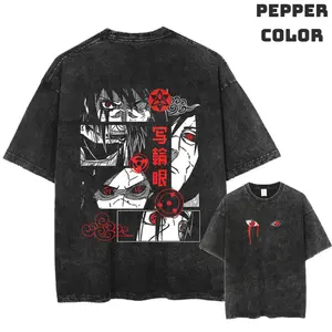 Uchiha Clan Vintage T-Shirt, Naruto Shirt, Anime Clothing, Cotton Graphic Tee, Unisex Manga Anime T-Shirt, Tredy Gift T-Shirt Top Streetwear Menswear Womenswear