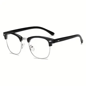 Modern Y2K Computer Glasses for Men & Women, Lightweight Metal Frame Eyewear with, Compatible with Smartphones, Tablets, Laptops - Office, Gaming, Everyday Use