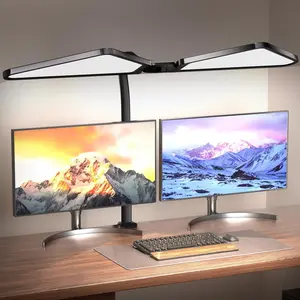 Ultra-Large Dual-Source Clamp-On Gooseneck Desk Lamp |   5000 Lumen LED Study Light with Flexible Arms, 5 Brightness & 4 Color Modes for Home Office/Reading/Gift