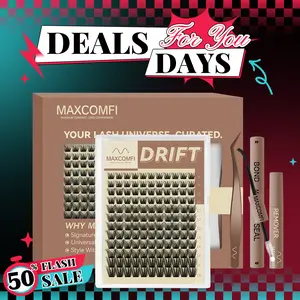 DRIFT | Maxcomfi DD Curl Cluster 2.0 Multi-Pack | FluffyLayered Lash Clusters |  Volume Lashes Clusters Waterproof Cryproof  Longlasting Party Mother Gifts SummerVibes