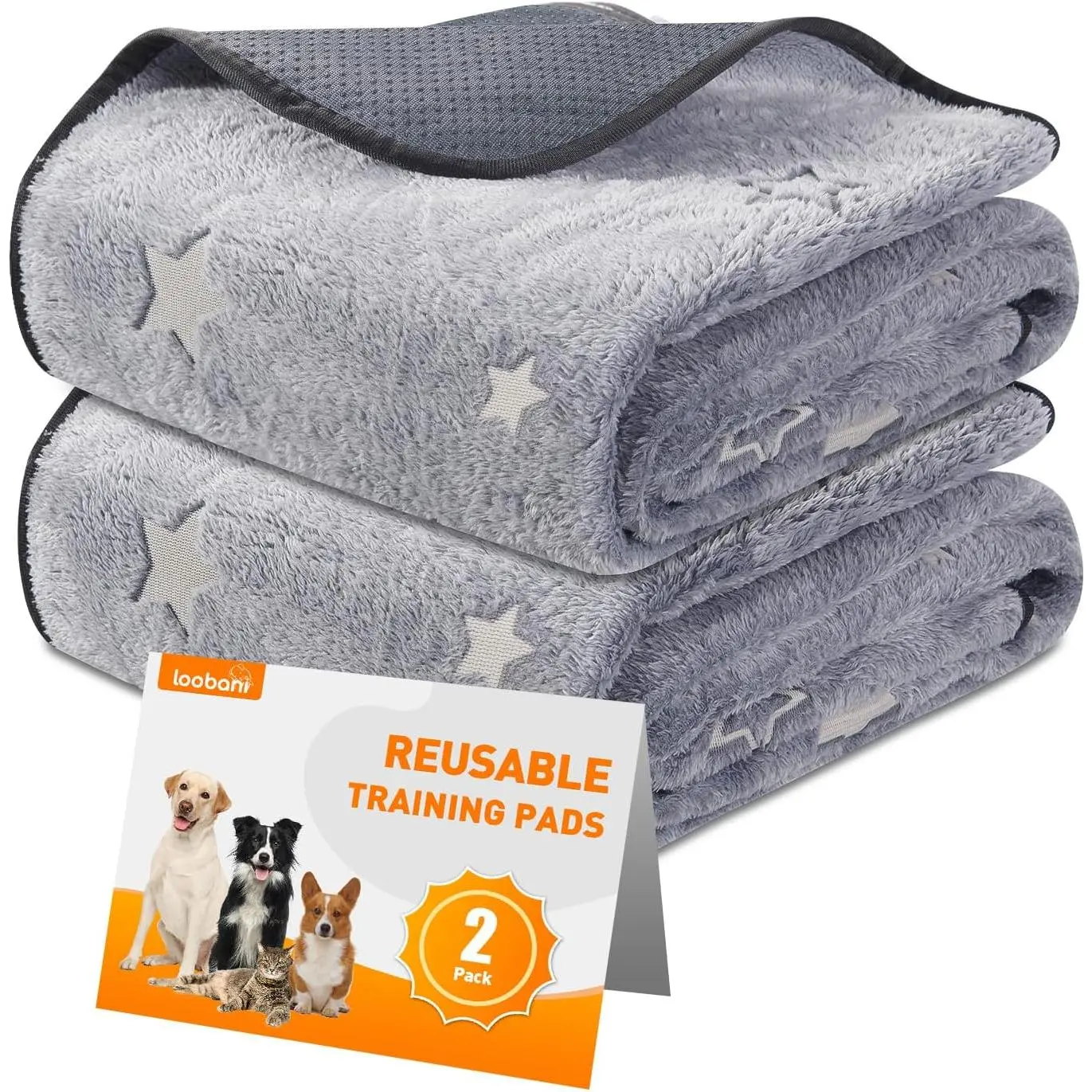 Reusable Washable Dog Pee Pads, 2-Pack 31x36 in Non-Slip Whelping Mat for Dog Playpen, Crate, Home Care Supplies