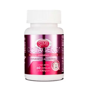 Simi Colageno - Simi Hydrolyzed Collagen (60caps) 0.83 g Each - Food Supplement for Fitness - Edible Simi Colageno - Simi Hydrolyzed Collagen (60caps) 0.83 g Each - Food Supplement for Fitness - Edible