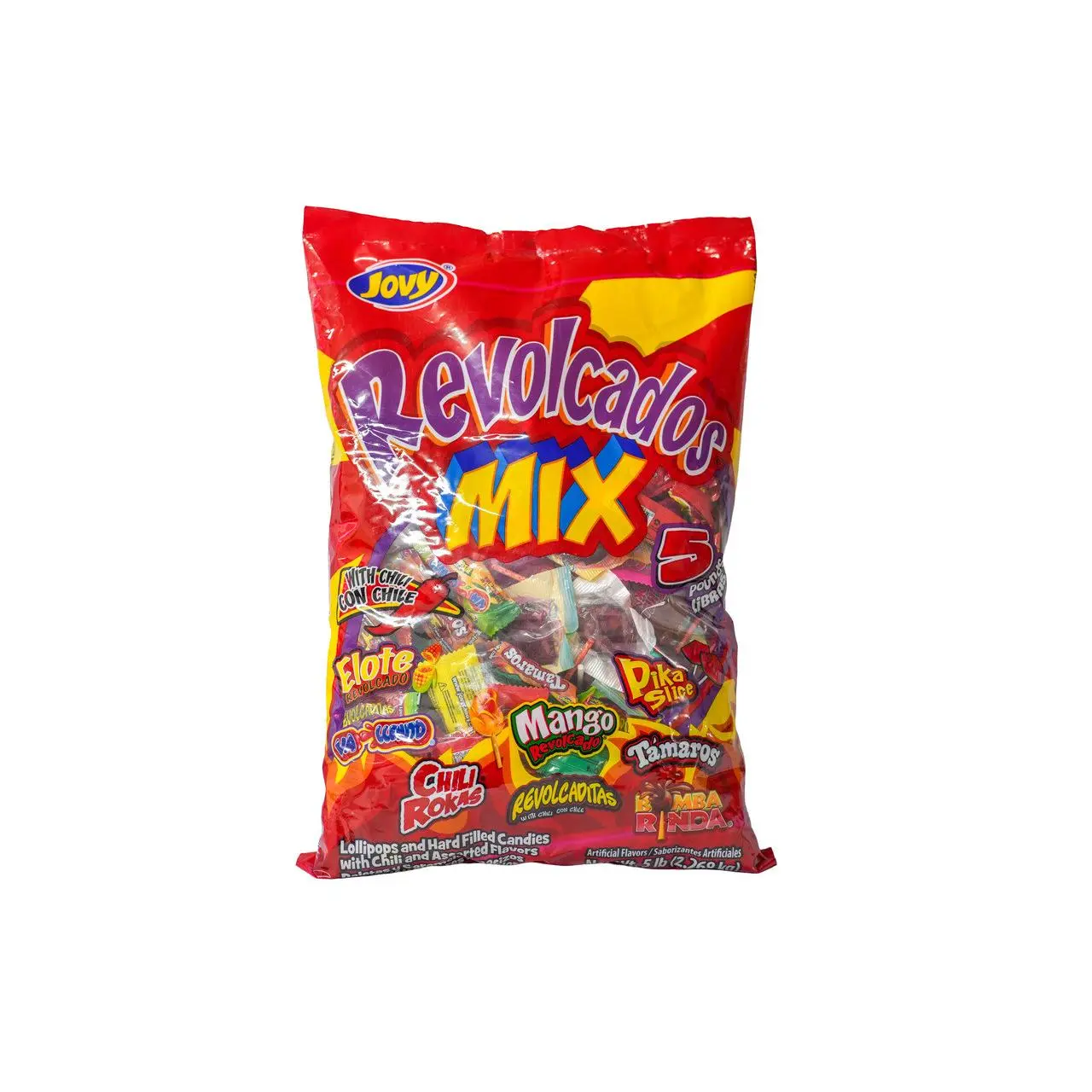 Jovy Revolcado 5 lbs - Chile Covered Tamarind Gummy & Chewy Candies for Piñata Filling
