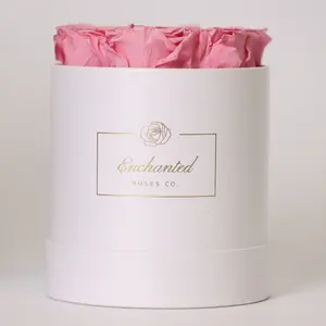 7 Pretty N Pink Preserved Roses
