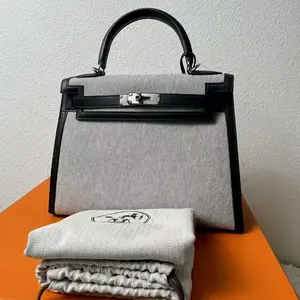 Pre-owned HERMÈS Black Swift Mini Bags Kelly II Sellier 28 bag