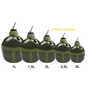 Military Aluminum Portable Large-Capacity Survival Water Bottle Canteen - Outdoor Camping, Hiking Drinkware for Travel Needs