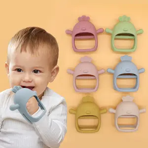 Baby Teething Toy Silicone Teething Mitten for Babies Over 3 Months Anti Dropping Wrist Hand Teethers Baby Chew Toys for Sucking Needs