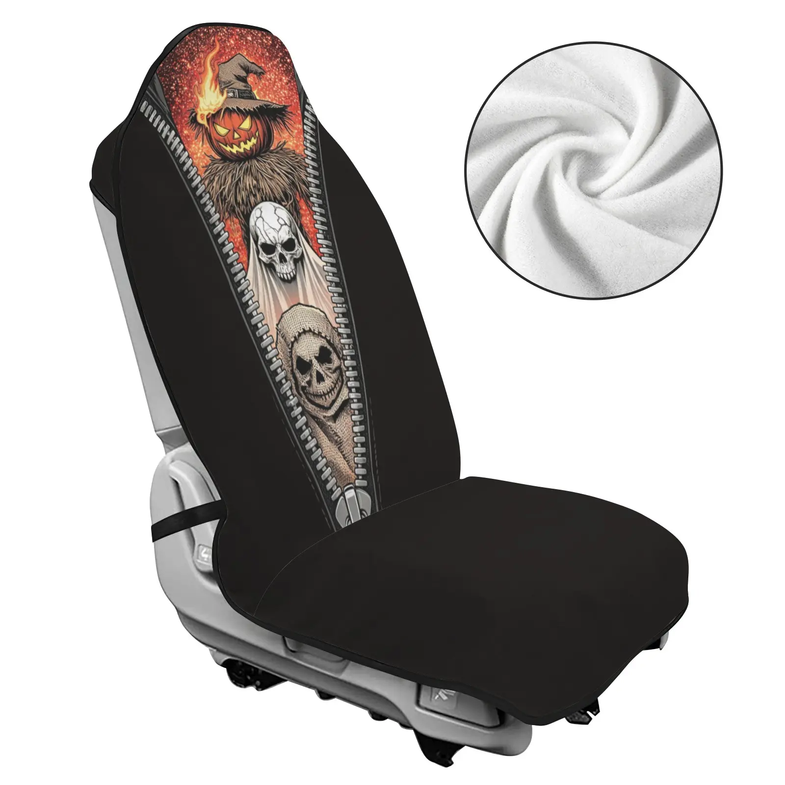 Halloween Car Seat Towel for Front Seats Non Slip Quick Dry  - Universal Fit for Most Cars Truck SUV Sedan for Men Women Gym Beach Runners