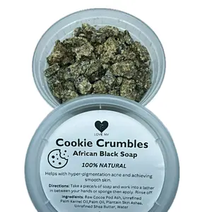 100% AUTHENTIC AFRICAN BLACK SOAP | COOKIE CRUMBLES | ALL SKIN TYPES | GENTLE EXFOLIATION | HYPERPIGMENTATION | ACNE | FRAGRANCE-FREE | CLEANSER