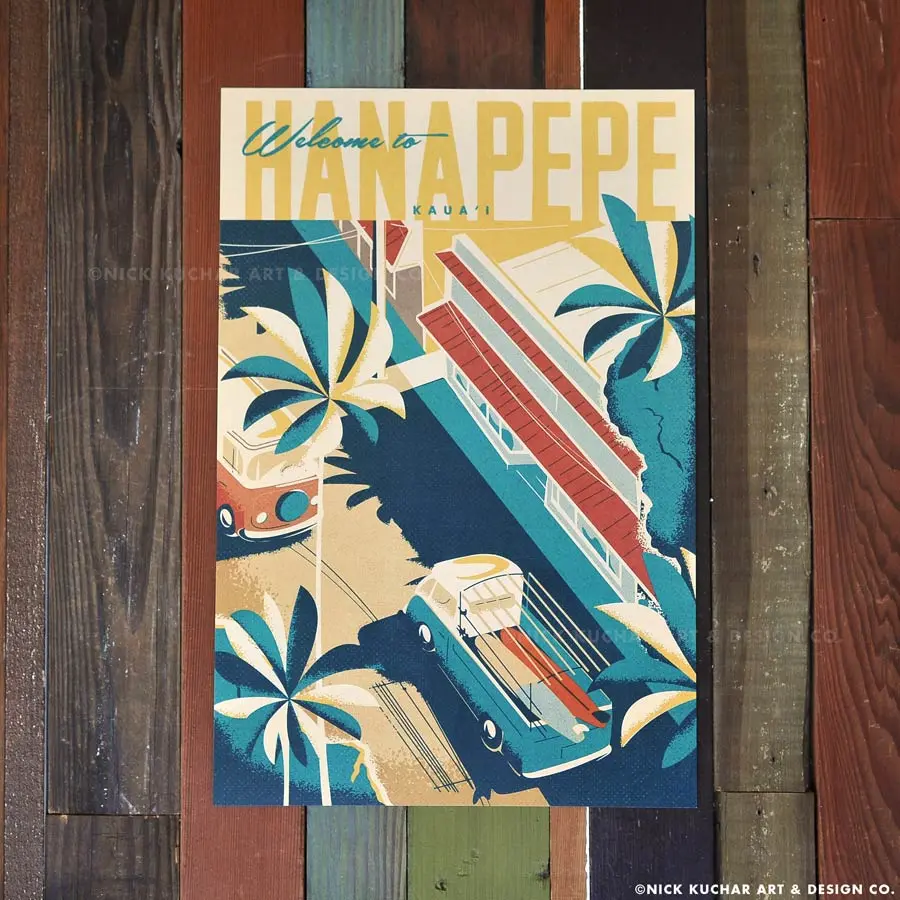 Hanapepe Town - 4x6 Postcard