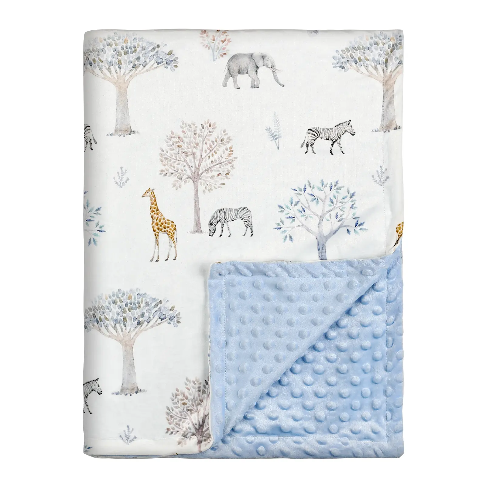 Baby Blankets, Super Soft Comfy Blankets With Dotted Backing, Minky Baby Blanket for Newborn, Stroller Shower Gifts, Safe for Mouth and Hands, Gentle Soft Bedding, Multipurpose Comfy Bedding, Soft Warm Bedding (30 X 40 inches)