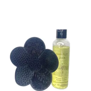 Makeup Brush Cleaning Bundle - Sensitive Skin Hydrating Brush, Deep Cleansing Moisturizing Cleanser, Silicone Pad Moisturizer for makeup brushes Cosmetic Makeup Cleaner Antibacterial