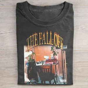 The Fall Off Album Cover T-Shirt, Funny Retro Aesthetic J. Cole Parody Graphic Tee, Hip Hop Music Fan Shirt, Unisex Vintage Washed Style