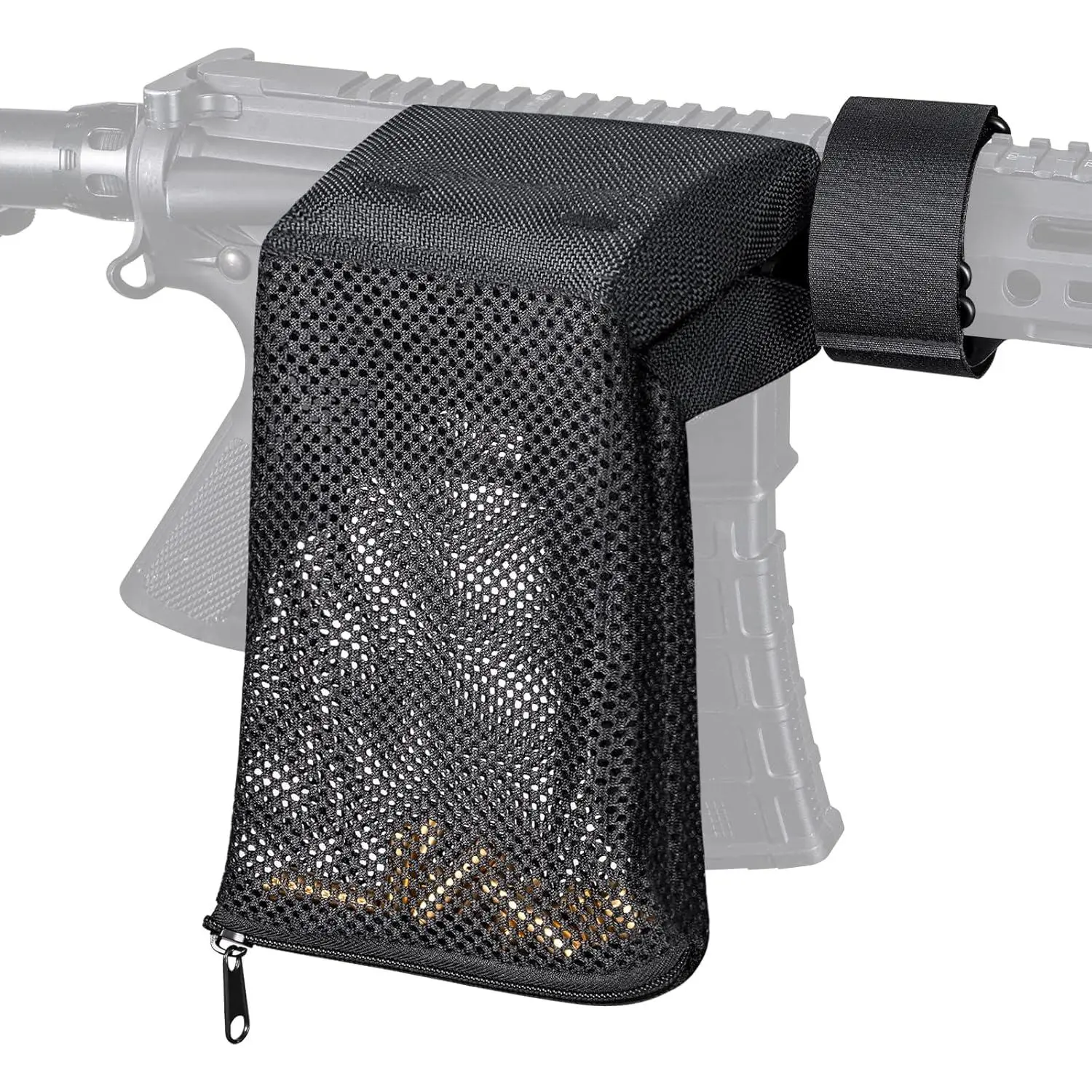 Brass Shell Collector Tactical Shell Collector Mesh Heat-Resistant Padded Mesh Brass Shell Collector with Zipper Bottom Quick Release Brass Shell Collector
