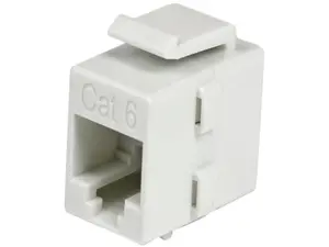 StarTech.com White Cat 6 RJ45 Keystone Jack Network Coupler - F/F