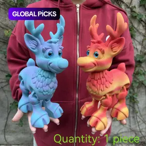 3D Printed Deer Statue Figurine, Home Decor with Realistic Eyes, Two Sizes Available, Christmas Gift, Unique Desktop Decoration #GLOBAL PICKS