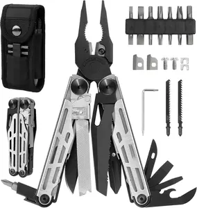 Multitool Pliers Pro BI2045, Foldable Multitools with Replaceable Wire Cutters and , Stainless Steel Multi Tool w/Upgraded  and  Set, Ideal for Camping, Hiking,