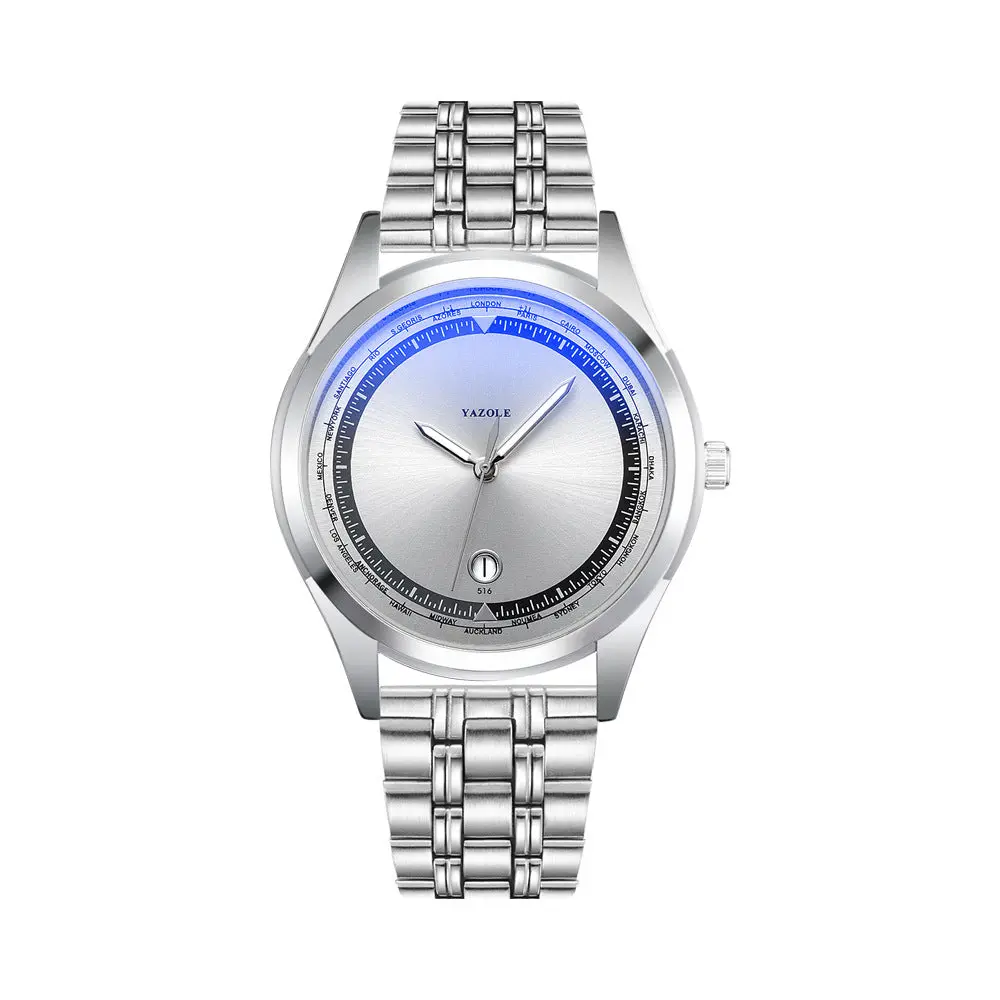 Men’s Classic Quartz Drive Business Watch, Water Resistant, Metal Strap, Suitable for Business Wear