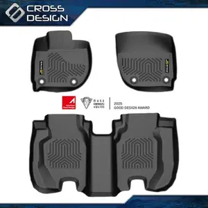 CROSSDESIGN TPE Floor Mats Liners Fit for 2015-2020 Honda Fit 3D Molded TPE All-weather  Upgraded Version