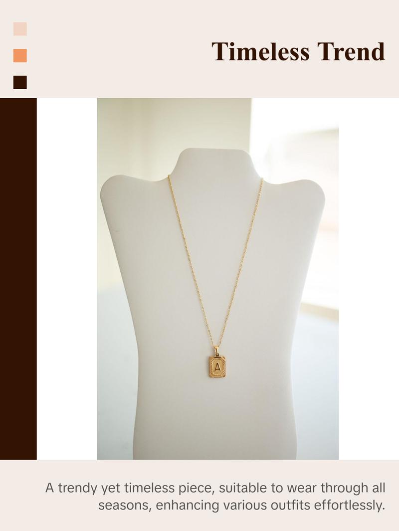 selena initial pendant necklace