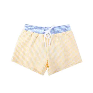 Santorini Yellow & Blue Stripe Swim Trunks - Boys Swimsuit