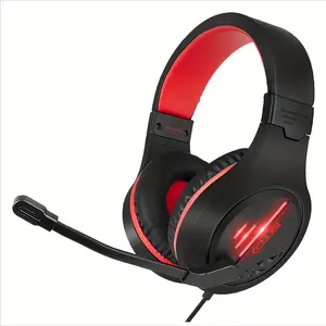 Colusi All-in-Ear Gaming Headset - 50mm Stereo Gaming Headphones with Noise Canceling Microphone - LED Light - Pressure Reducing Headband - Over-Ear Earmuffs for Tablet/PS4/PS5/PC/Xbox One/Switch