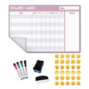 Comix Soft Whiteboard with Strong Magnetic Adhesive Backing for Wall Refrigerator Metal Doors Includes Magnetic Sticker Pack for Kids DIY Customization