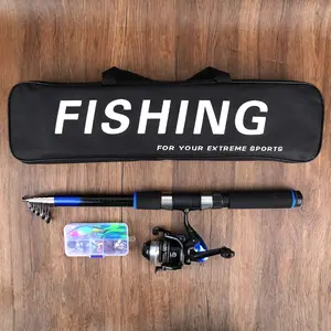 Fishing Rod Reel Set, Telescopic Lure Pole Spinning Reel Combo, Premium Fishing Bundle, Includes Fake Bait Accessories and Portable Storage Bag