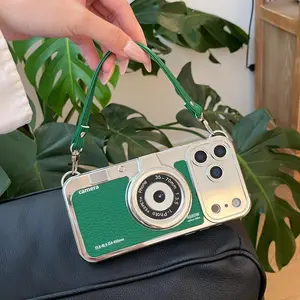 Phone Case: Fashionable High-quality Creative Camera-style Lanyard Phone Case for iPhone 11, 12, 13, 14, 15, 16 Plus, Pro, Max, 17, 17 Pro, 17 Pro Max, 17 Air. Exquisite Shockproof and Drop-resistant Phone Cover