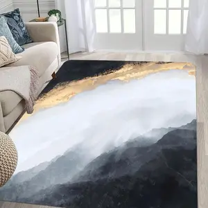 Marble Pattern Floor Mat, Rectangle Home Decorative Carpet, Decorative Area Rug for Home Living Room Bedroom Study Room