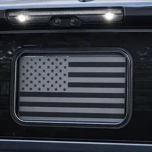 Toyota Tacoma Rear Middle Sliding Window American Flag Decal 2024-2026 High Quality Vinyl for Outdoor Use