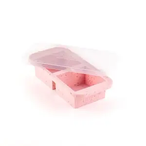 Souper Cubes 2 Cup Silicone Freezer Tray with Lid, Perfect for Storing Lasagna, Leftovers, Sauces, Portioned Meals and More, Silicone Freezer Mold for Meal Prepping - Cotton Candy - 1-Pack