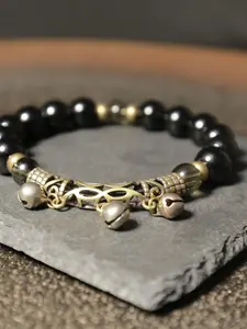 Vintage Beaded & Bell Decor Bracelet, Fashionable Jewelry for Women & Men, Trendy All-match & Exquisite Jewelry for Birthday Gift