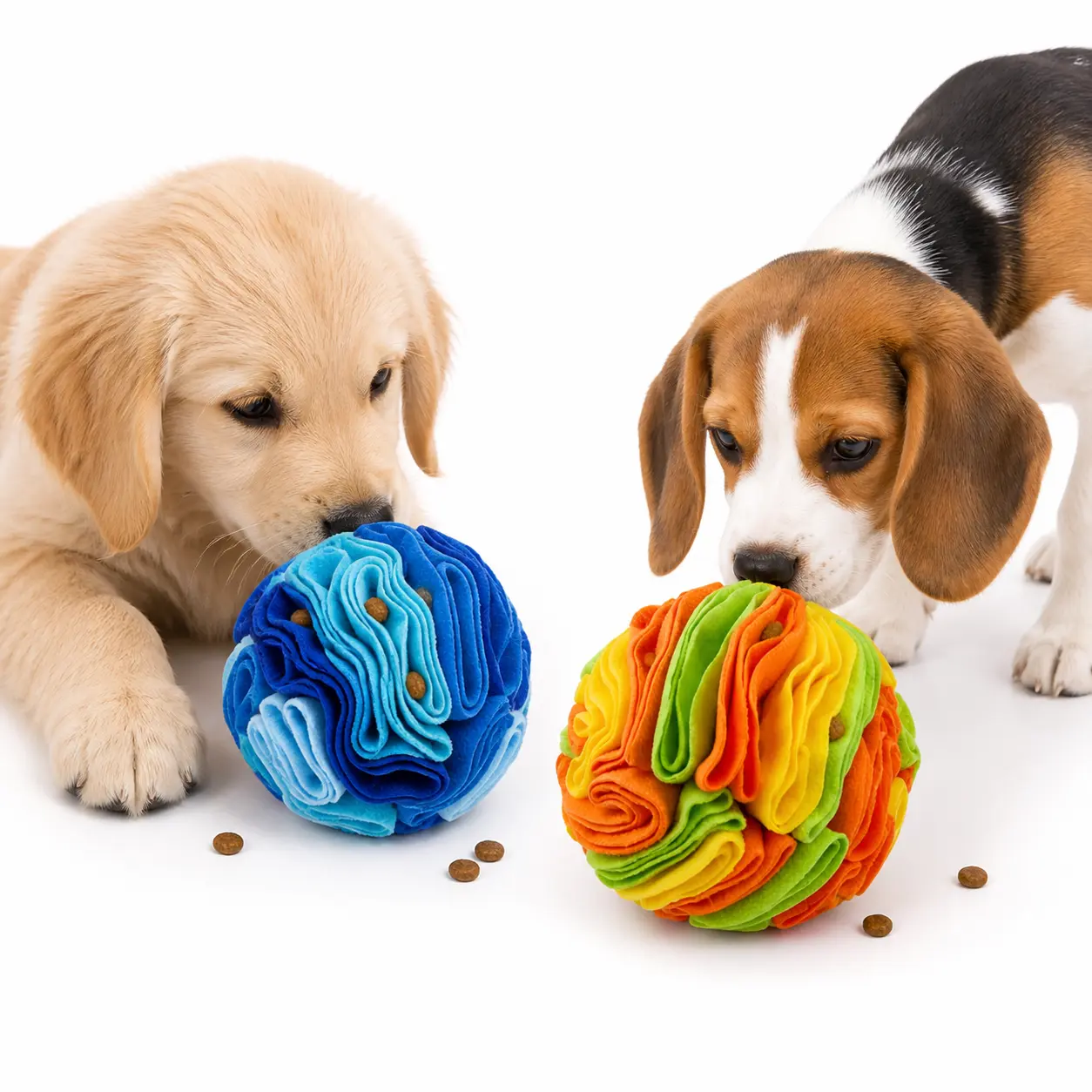 Dog Snuffle Ball - Solid, Odorless Interactive Puzzle Toy, Dryer Safe, Machine Washable & Hand Washing Compatible, Universal Food Hider for Encouraging Natural Foraging, Slow-Feed Training Tool That Reduces Boredom & Relieves Stress