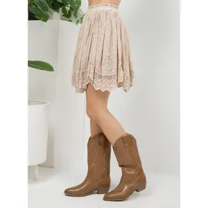 The Desert Dream Lace Mini Skirt