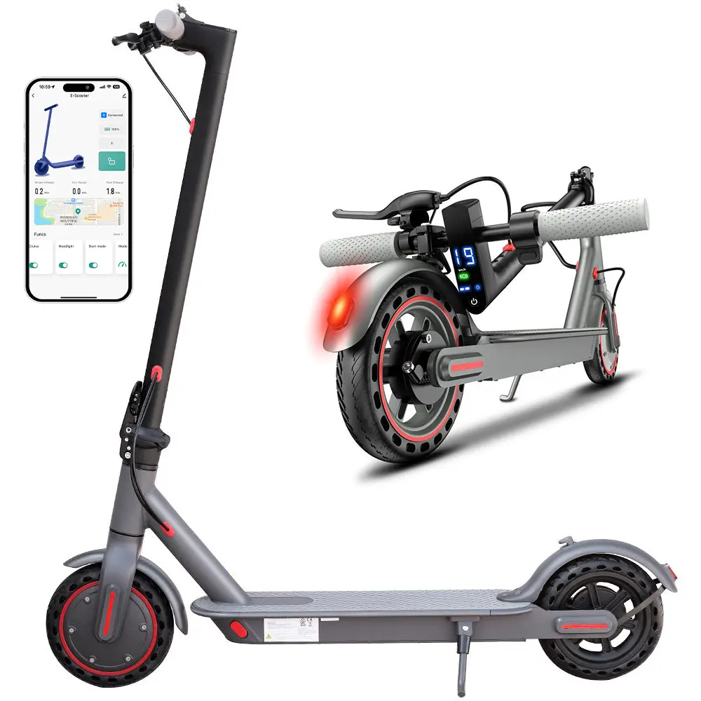 SummerVibes AOPO Foldable E-Scooter with App Control for Adults 350W Motor 18 Miles Range 36V Battery   Dual Braking System & 8.5 Inch Tires