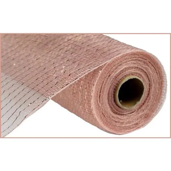 10"X10yd Rose gold  Metallic Mesh