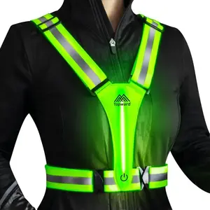 Reflective vest safety equipment, luminous vests for walking and cycling at night, high visibility running vests with reflective stripsRAIMENTRY