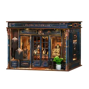 【Golden Section Line】 DIY hut 3D three-dimensional hand-assembled booklet toy house, Christmas gift toy house,book nook,mini house,doll house,wooden dollhouse kit,victorian dollhouse,miniature house kit,miniature kit,dollhouse