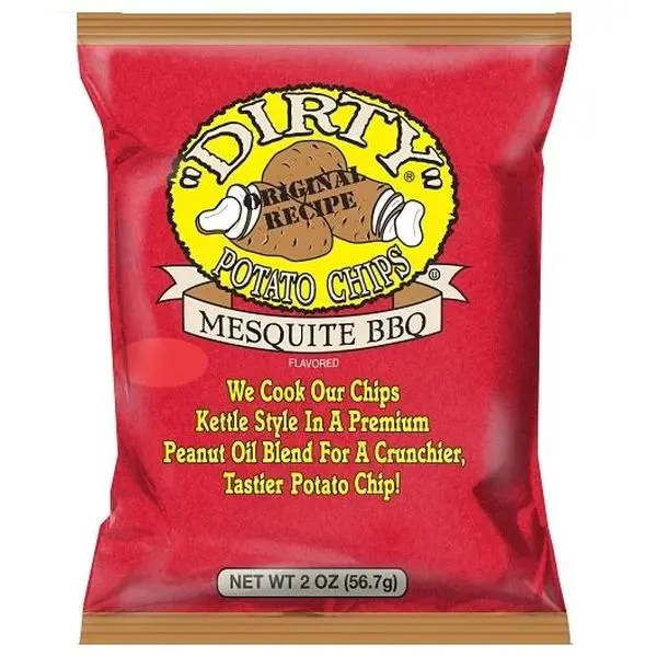 DOTDirty Kettle Potato Chips Mesquite Barbecue BBQ 2oz 24 ct
