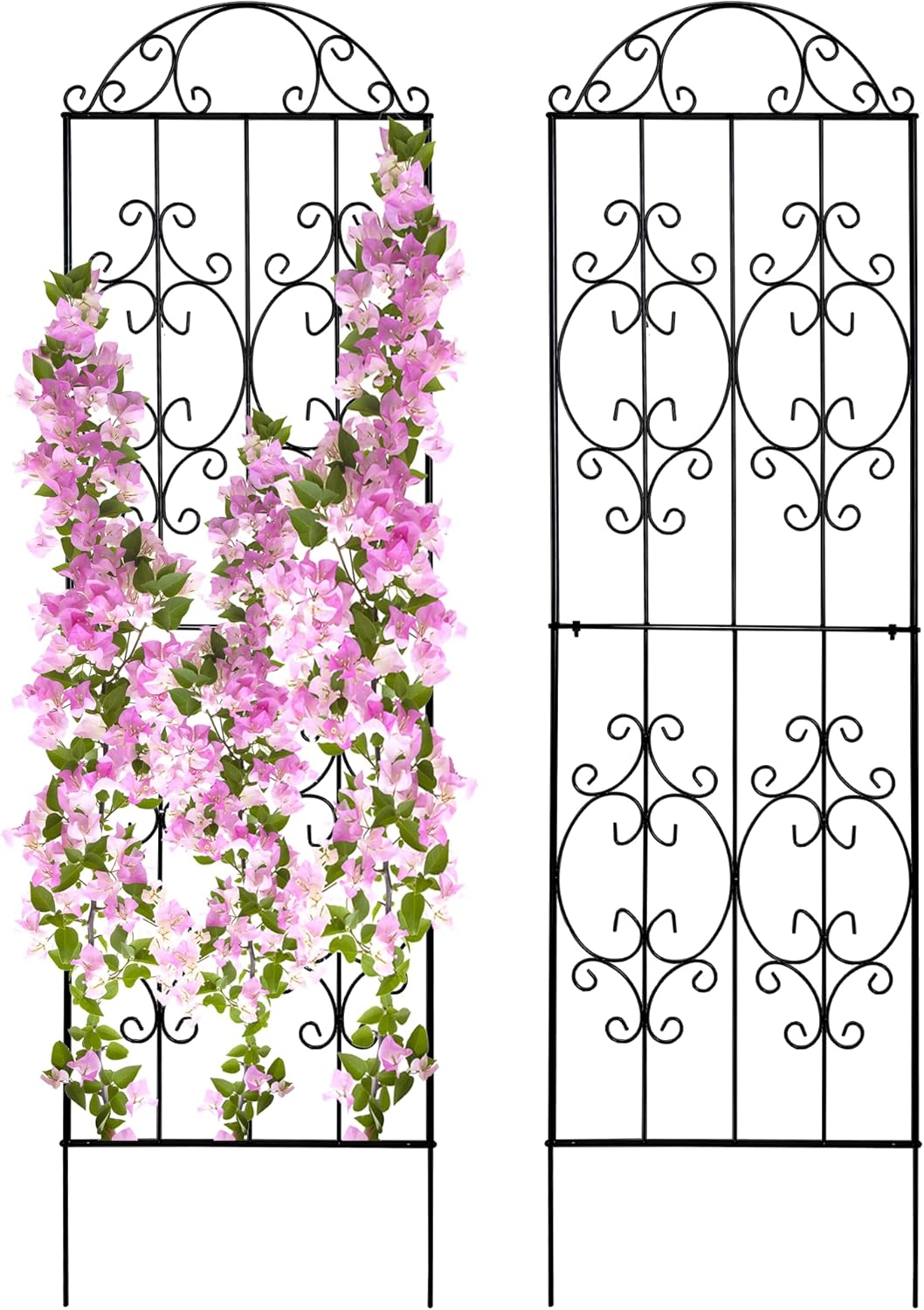 Arifaro Garden Trellis 2 Pack 80 Inch.H x 22 Inch.W Heavy-Duty Climbing Plant Trellis Metal Plant Supports Suitable Supporting Climbing Plants Outdoor, Roses, Vegetables, Vines, Flowers