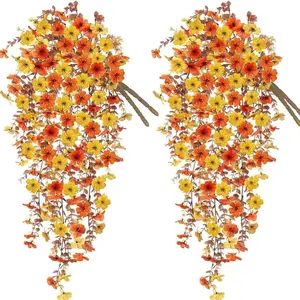 4 Pcs Artificial Daisy Flowers for Outdoor Decoration, Realistic Faux Floral Arrangement for Patio Lawn Courtyard Front Porch Yard Decor, Decorative Flowers, Artificial Flowers for Outside