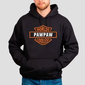 World's Coolest Pawpaw Motorcycle Patch Shirt, Father's Day Birthday Christmas Gift For Grandpa, Biker Pawpaw Tshirt, Motorcyclist Grandfather Tshirt, Unisex Regular Fit Crewneck Tee, Classic Streetwear