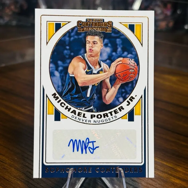 2019-20 Panini Contenders Gold Michael Porter Jr. Nuggets Sophomore Auto /25
