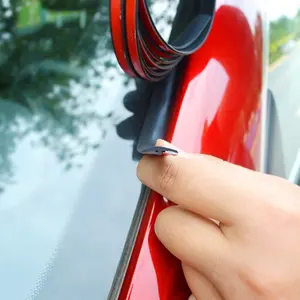2/4m Car T-Shape Rubber Seal Strip, Auto Sealing Protection Tape, Windshield Roof Rubber Seal, Soundproofing Accessories